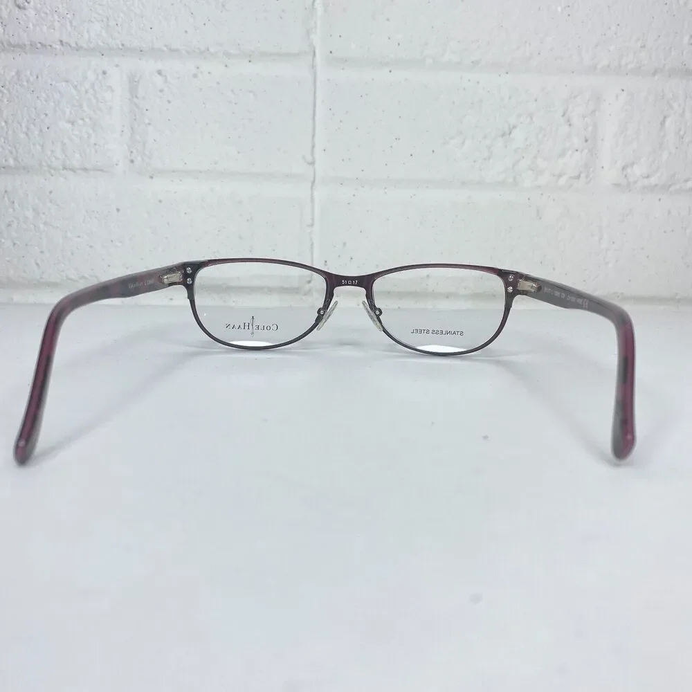 Cole Haan‎ CH 1010 Wine Red Burgundy Rectangular Glasses Frames 51-17-130 H1423